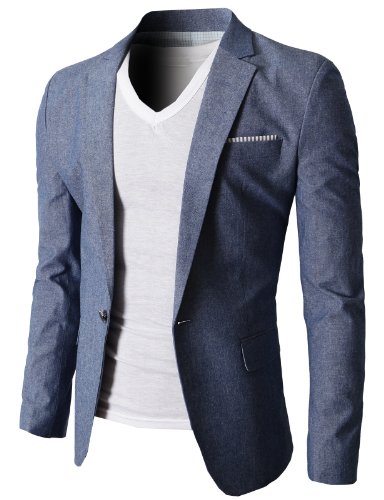 blazer for men h2h mens slim fit suits casual solid lightweight blazer jackets one button  flap pockets at YVKFTUR