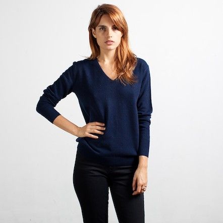 Blue cashmere sweater everlane-navy-sweater LOMRAZA