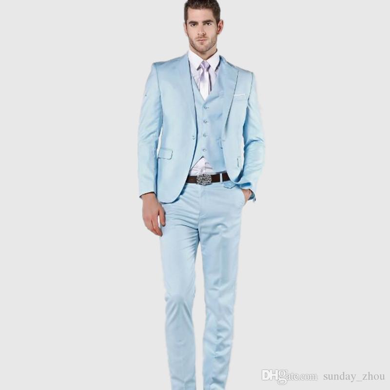 Blue men’s suits best light blue men suits high quality wedding suits tuxedos for men slim  fit formal OVJJVRW