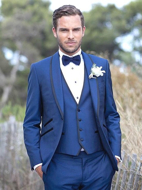 BLUE WEDDING SUITS 2017 latest coat pant designs navy blue wedding suit for men custom made  suits classic TKRXHBX