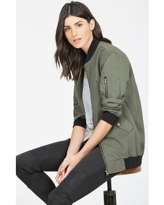 Bomber Jackets for Women justfab jackets and coats oversized bomber jacket womens green size l NFAJGPB