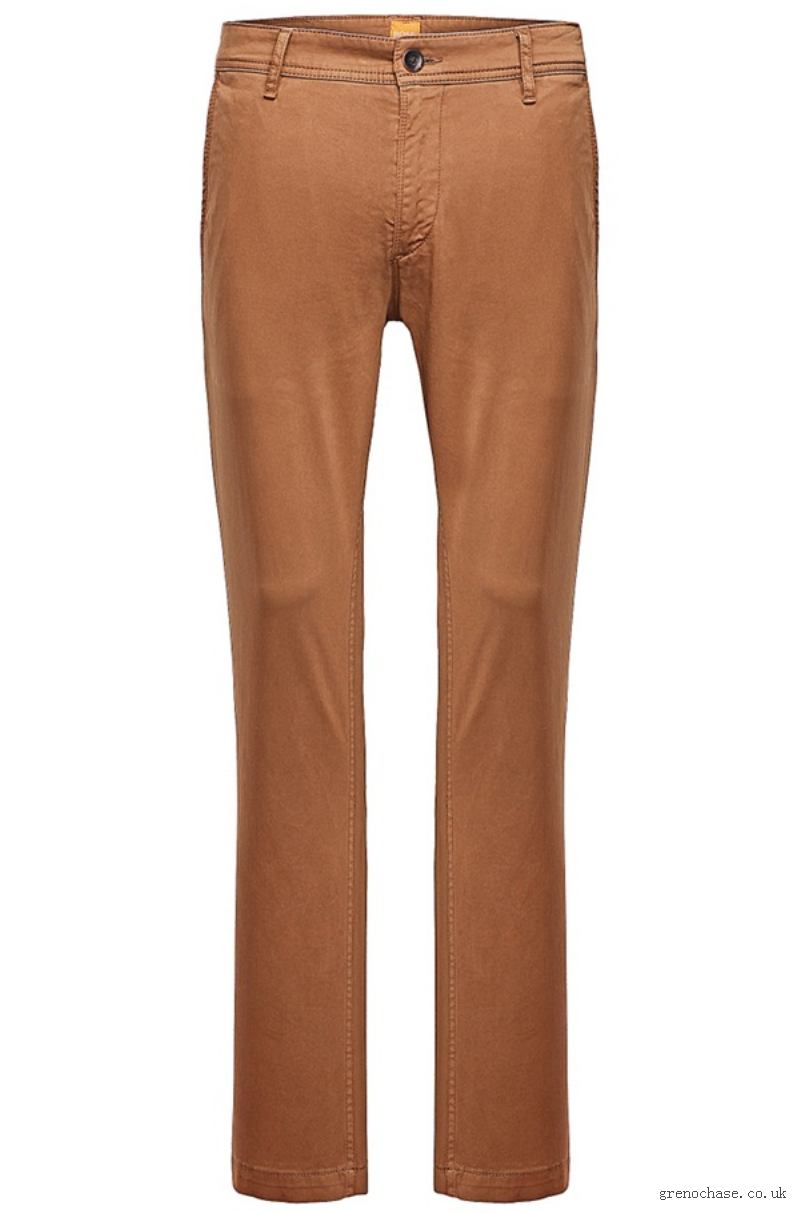 BOSS CASUAL Orange CHINOS boss orange chinos : mens boss orange brown chinos / aphpg4 KWHOHRW