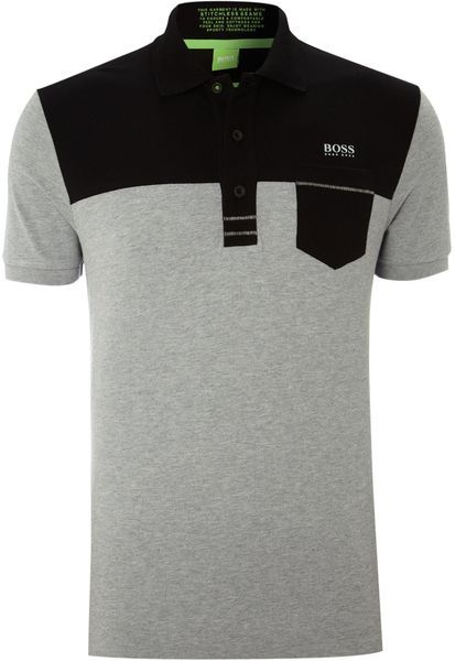 BOSS SHIRTS hugo+boss+shirts+for+men | hugo boss two toned pocket polo shirt in black  for men - lyst HBLDDKE
