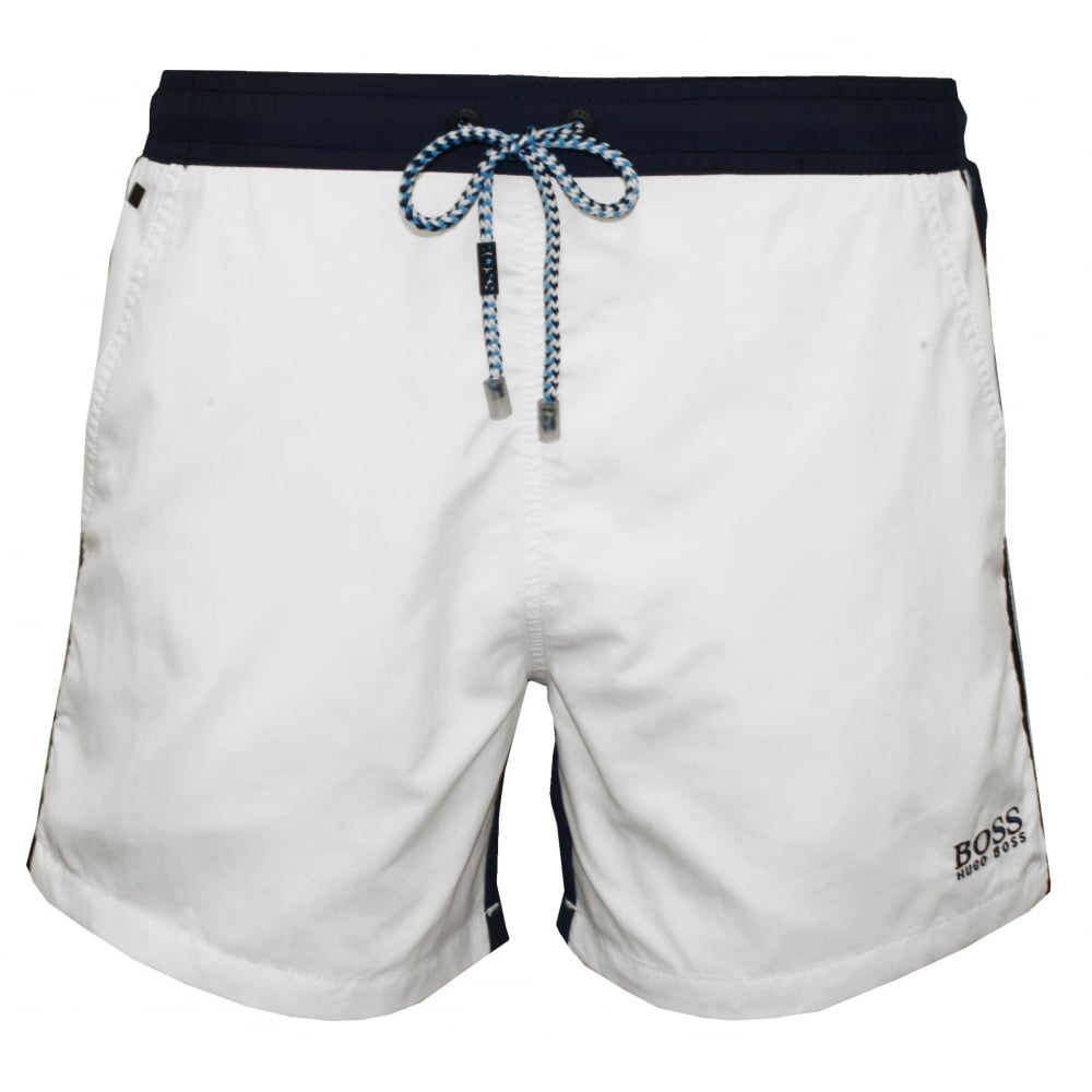 BOSS swimming shorts snapper swim shorts, white/navy TMWQTAL