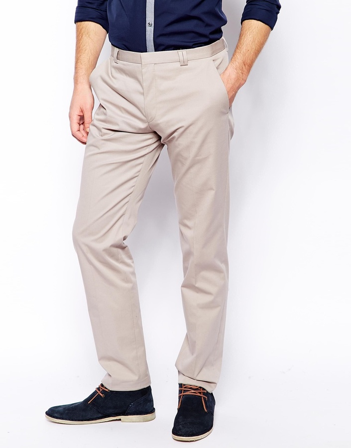 BOSS trousers ... hugo boss hugo by cotton trousers in slim fit black HNRYFCQ