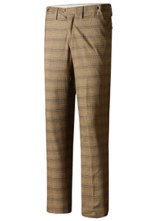 BROWN MENS TROUSERS hanayome mens slim fit 4-pocket brown plaid pants 2017 fashion suit  separate dress, ACSNPZR