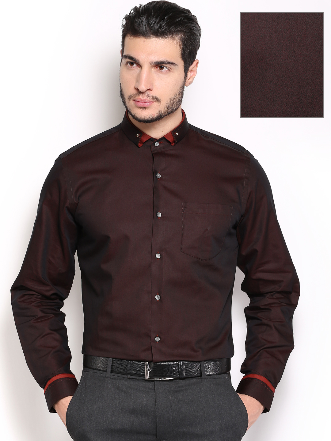 Brown shirts for men buy black coffee men coffee brown slim fit formal shirt - shirts for men  627033 DGGHMPC