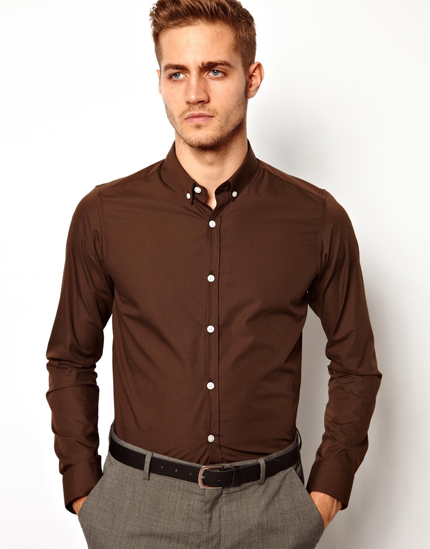 Brown shirts for men gallery BJIIEQL
