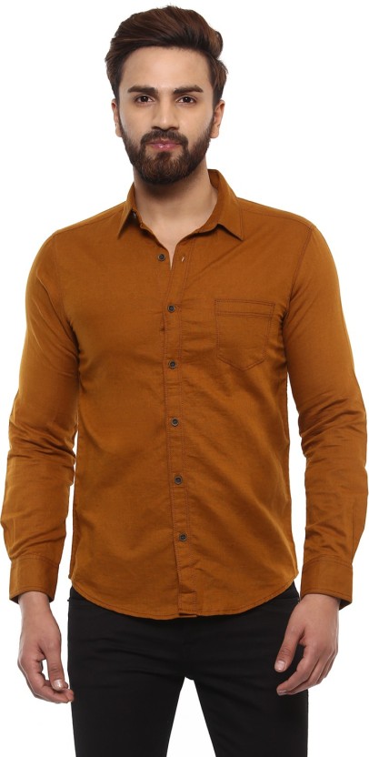 Brown shirts for men mufti men solid casual brown shirt HMSVSDV
