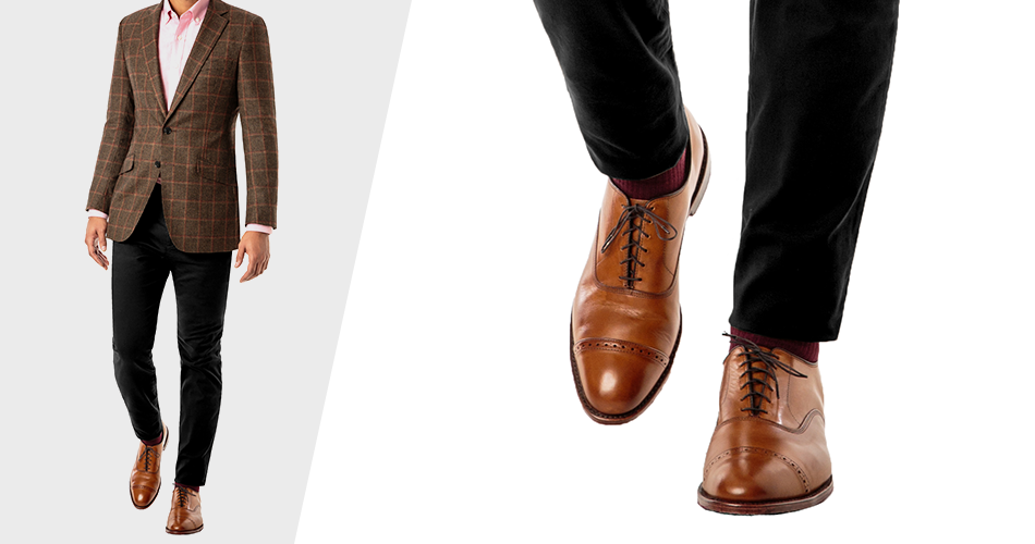 Can you match brown shoes with black pants?