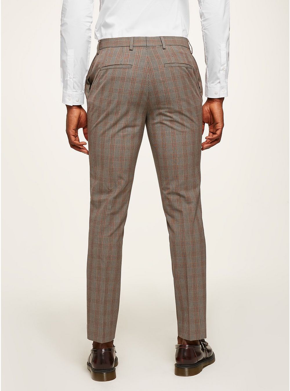 Brown suit trousers brown check muscle suit trousers - shop all sale - sale - topman ZIPLIWR