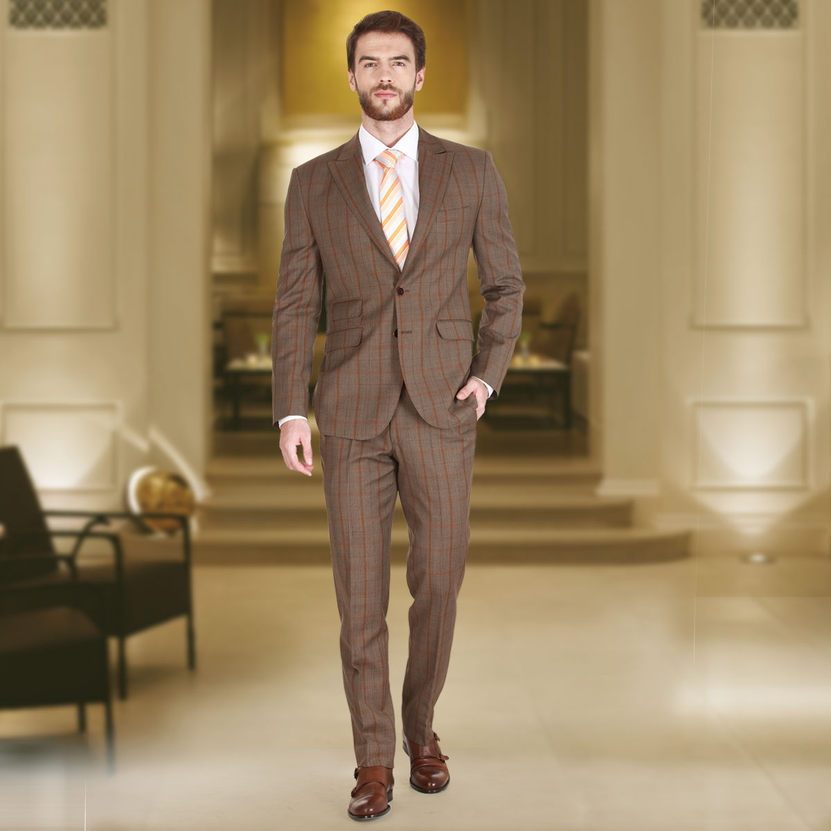 BROWN SUITS for men best men suit stores, best custom tailored suits, best bespoke suits,  custom tailored YDTAGAH