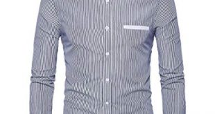 Business Shirts wm u0026 mw business shirts,mens lapel top long sleeve stripe casual slim shirt  dress NNTIOZU