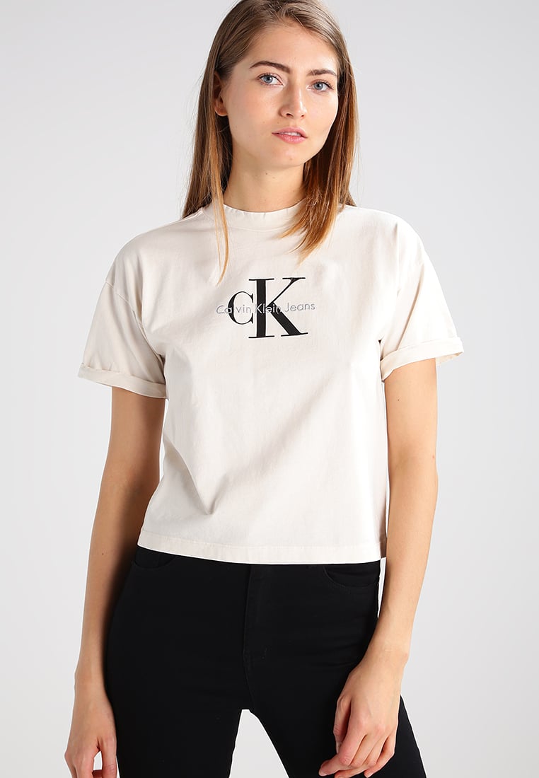 Calvin Klein Fashion for Women calvin klein jeans print t-shirt - natural women clothing tops u0026 t-shirts,calvin  klein bralette sizing,the WYGUSVN