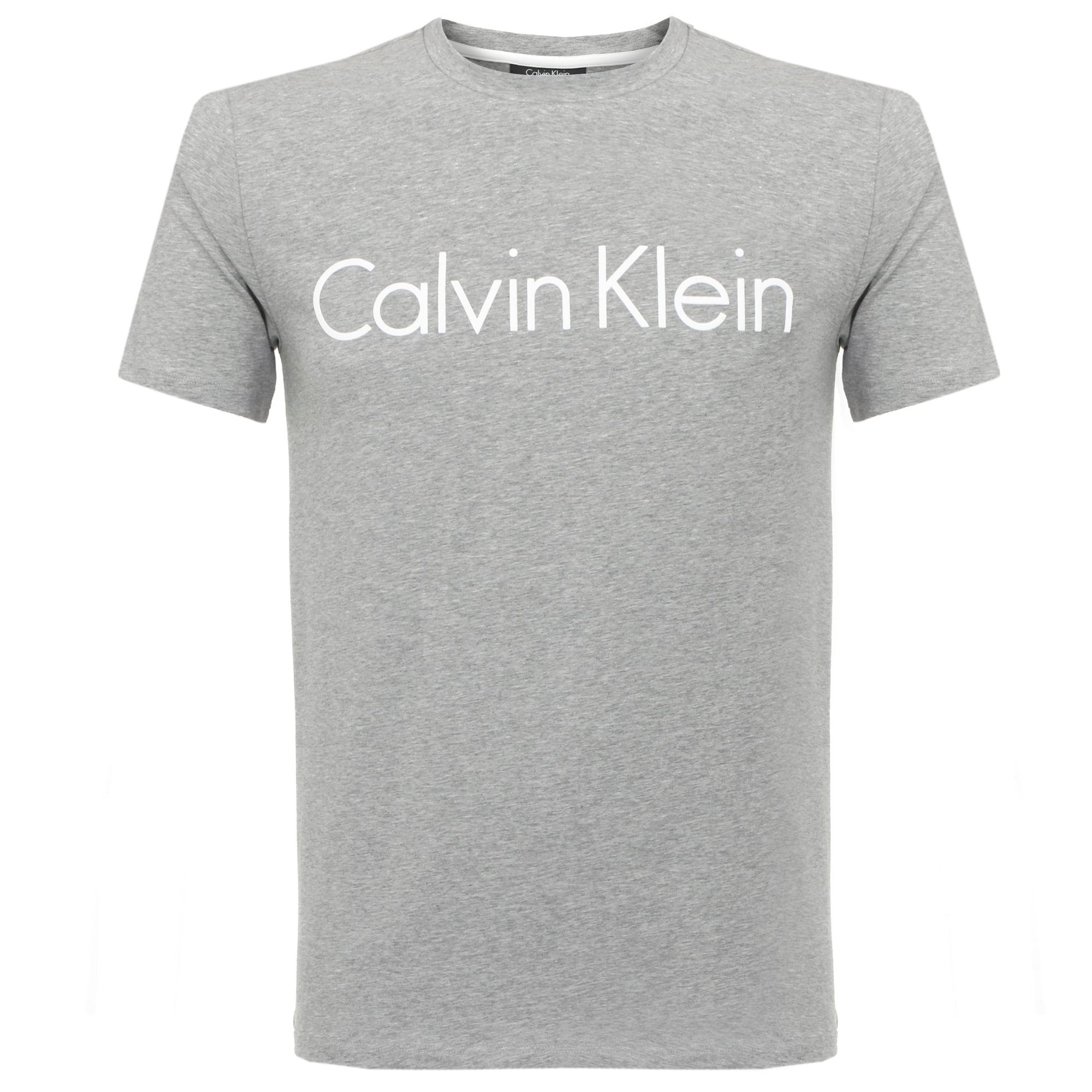 Calvin Klein Shirts calvin klein jalo_3 logo grey heather t-shirt k10k100980 IMLYCFP