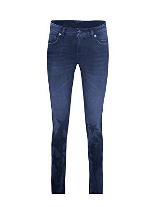 CAMBIO JEANS cambio jeans womens stars denim crop jeans 290735e (dark wash, 6) YERNMTR