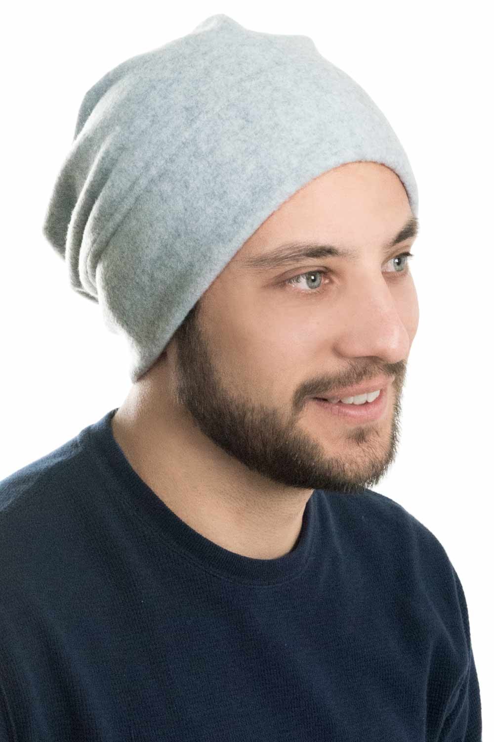 Caps for men fleece cuffed sleeping cap for men. BHGJOAT