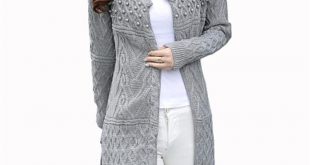 cardigans for women 2018 wholesale bead pearl women long cardigan 2017 autumn winter knitted  sweaters coats YLFFHPJ