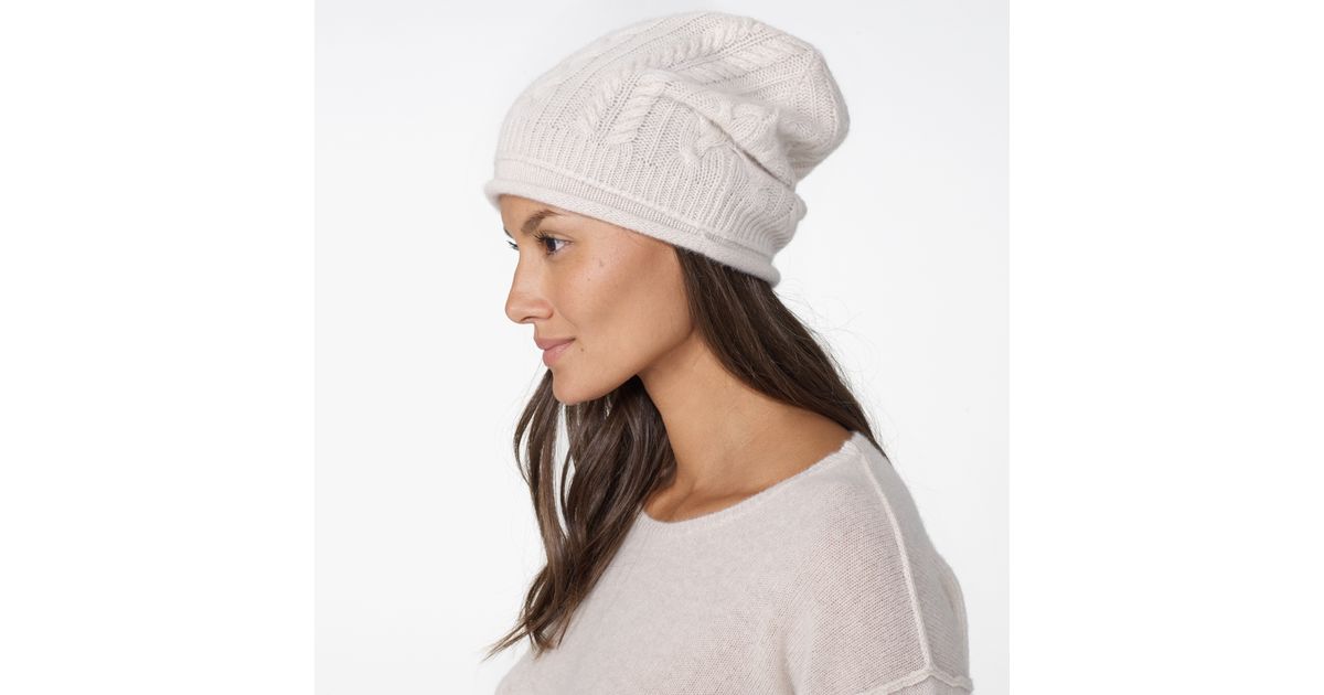 Cashmere Beanie for Women lyst - james perse womens gift set - cashmere beanie and scarf in white QJBRWCL