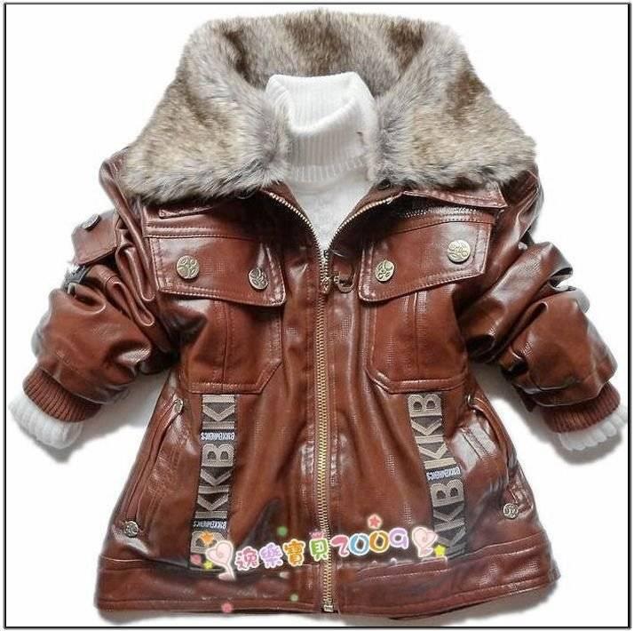 Children’s jackets for boys retail children outerwear boys faux leather with faux fur collar baby kids  spring outwear jackets DNUKBKH