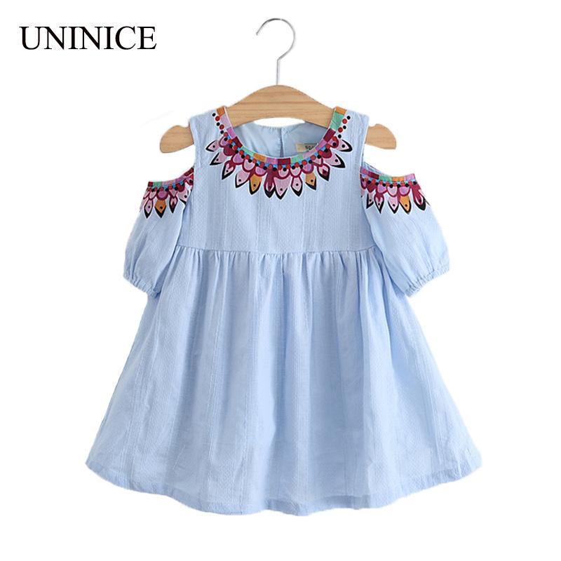 Clothes for girls uninice summer girls dress 2017 design kids clothes for girls fashion  strapless embroidery TGBJQTJ