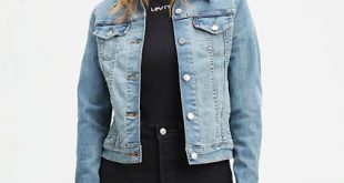 Denim Jackets for Women original trucker jacket FIEZLLF