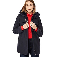 Duffle Coats for Women the collection - navy hooded duffle coat EUCCUHS