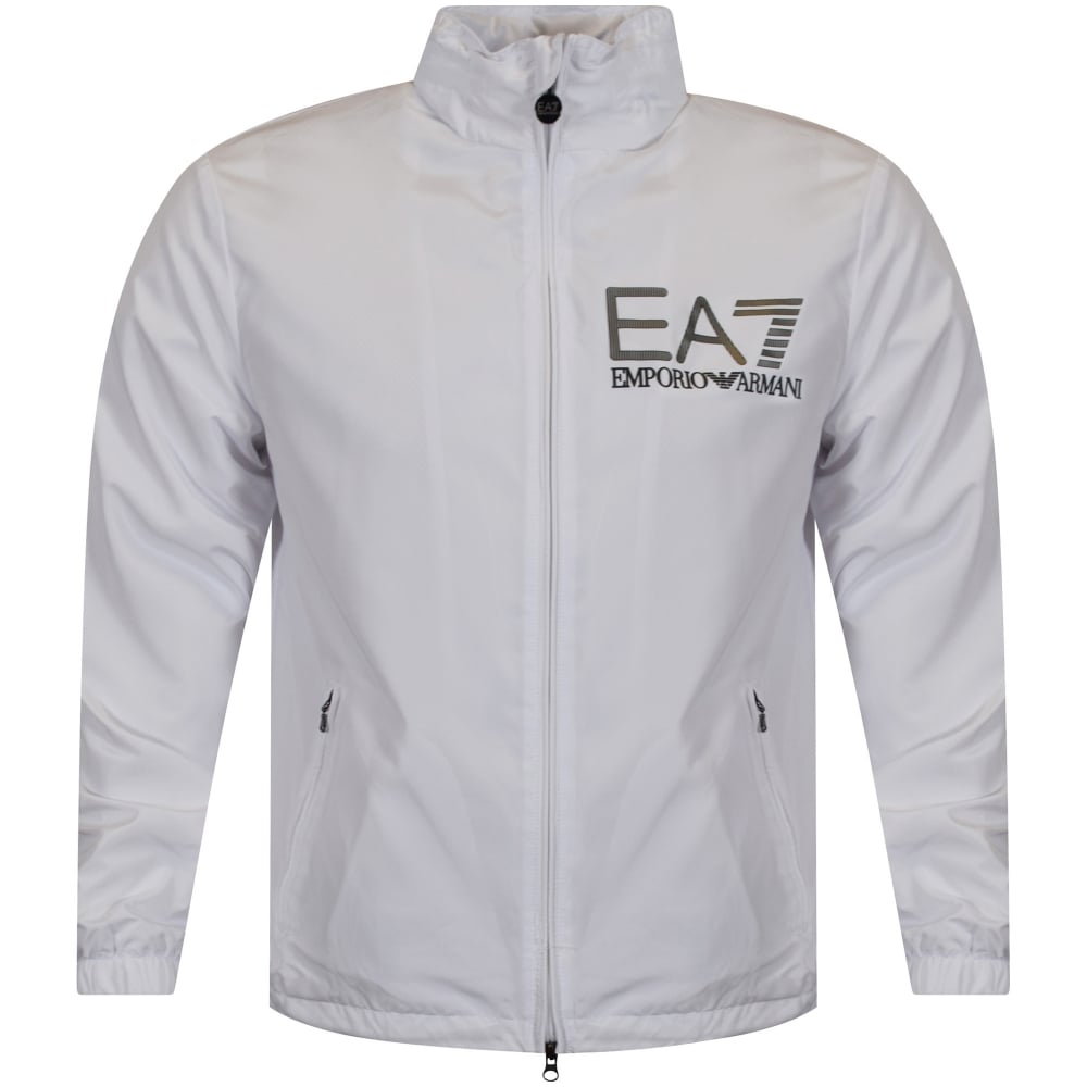 EA7 EMPORIO ARMANI Jackets emporio armani ea7 white logo lightweight jacket LETVBPK