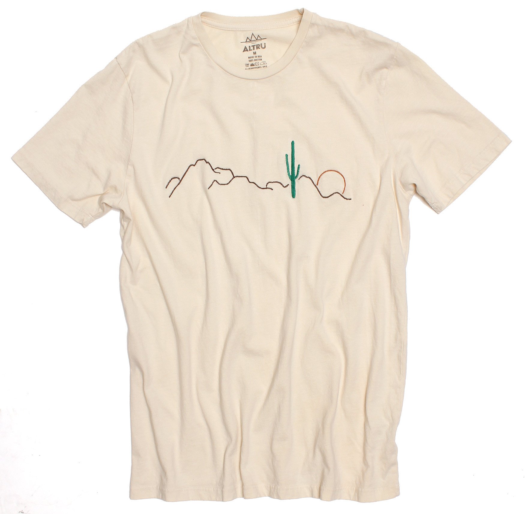 Embroidered t shirts altru apparel desert cactus embroidered t-shirt CBSXPAO