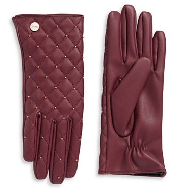 Fashionable gloves ... are loving the rich burgundy shade of these sleek leather gloves, which TZYTSTM