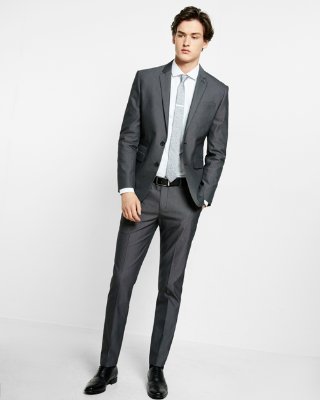 Fitted Suits express view · slim black cotton blend suit pant WZLWXME