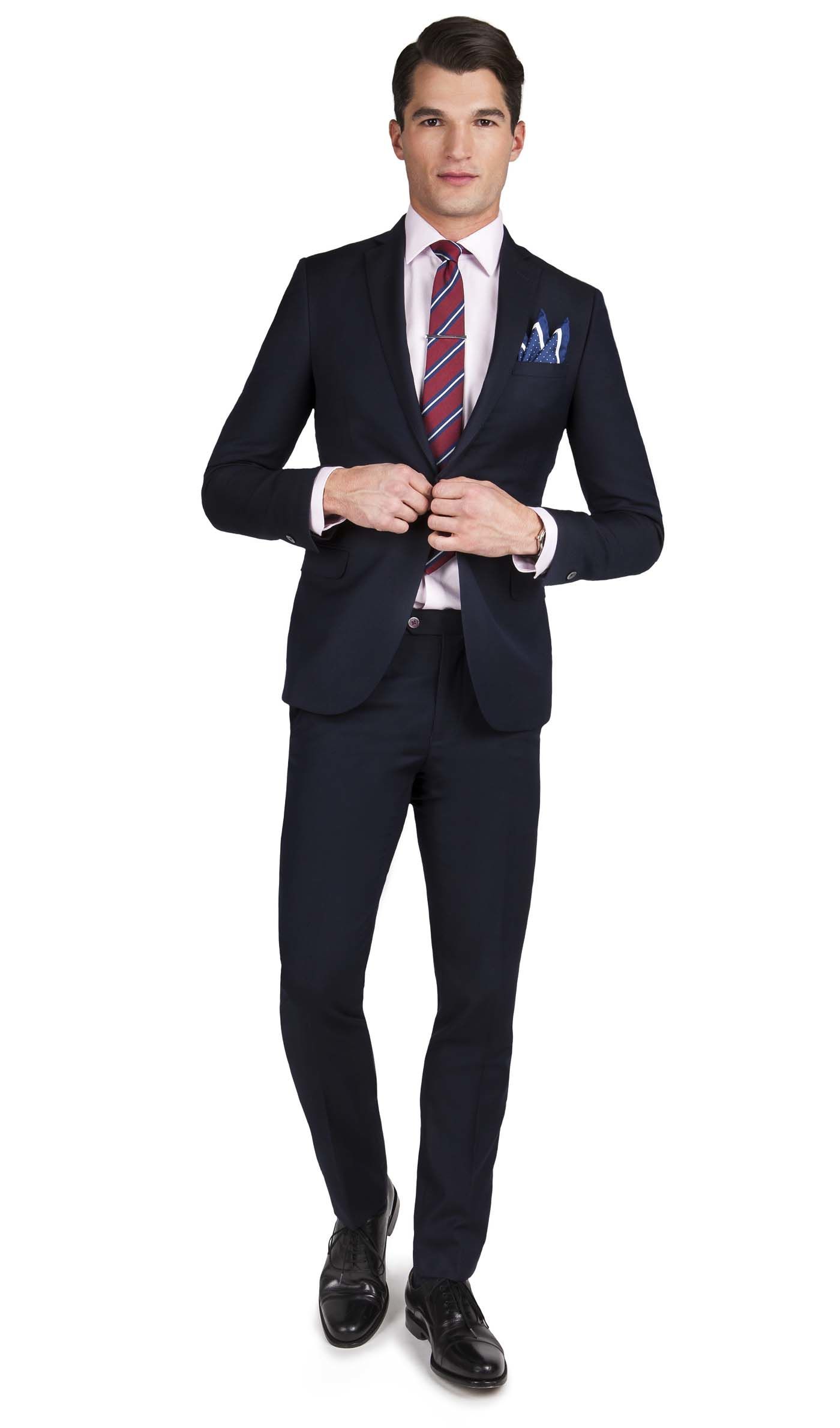 Fitted Suits pine navy textured weave 1-button skinny fit suit DHIWQBM