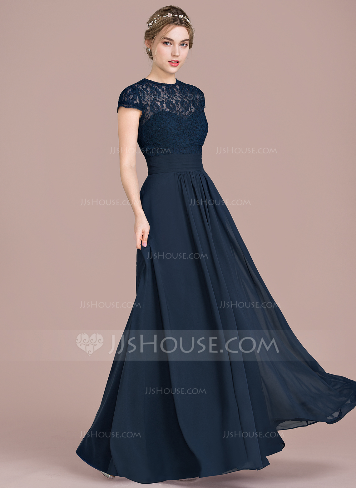 floor length dress a-line/princess sweetheart floor-length chiffon lace bridesmaid dress with  ruffle. loading zoom DIOEHBQ