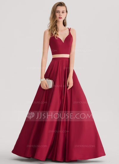 floor length dress ball-gown sweetheart floor-length satin prom dresses OMWSZNC