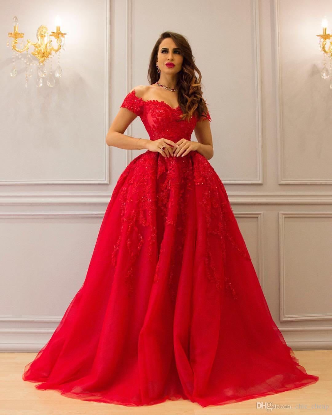 floor length dress off shoulder floor length red sparkly luxurious evening dresses 2018 custom  made a-line NRFQWBI