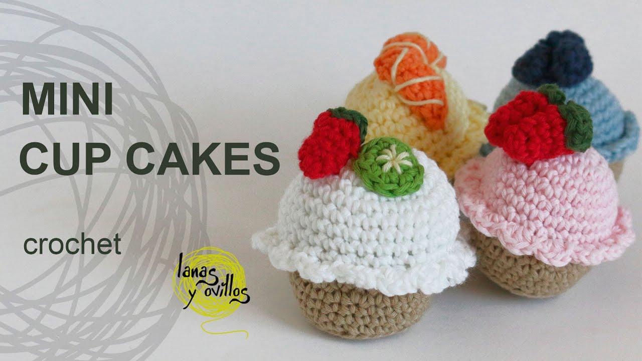 Free Crochet Muffins Pattern tutorial mini cupcakes amigurumi crochet o ganchillo - youtube ALLHBWO