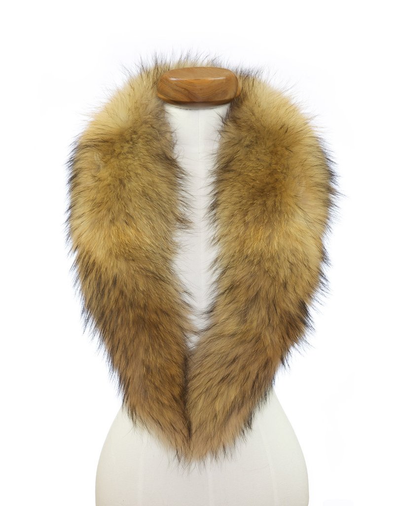 Fur Collar natural raccoon fur collar scarf ZKNITGP
