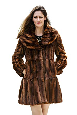 Fur Jackets for Women adelaqueen women vintage style luxury faux fur coat with lotus ruffle  collar xs WJSOWDM