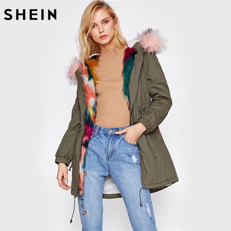 Fur trim parkas shein-faux-fur-trim-split-back-parka-coat.jpg VEMQWKL