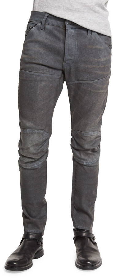 G-Star 5620 Jeans ... g star g star 5620 3d slim fit studded moto jeans dark aged cobbler ... BZKDWCB