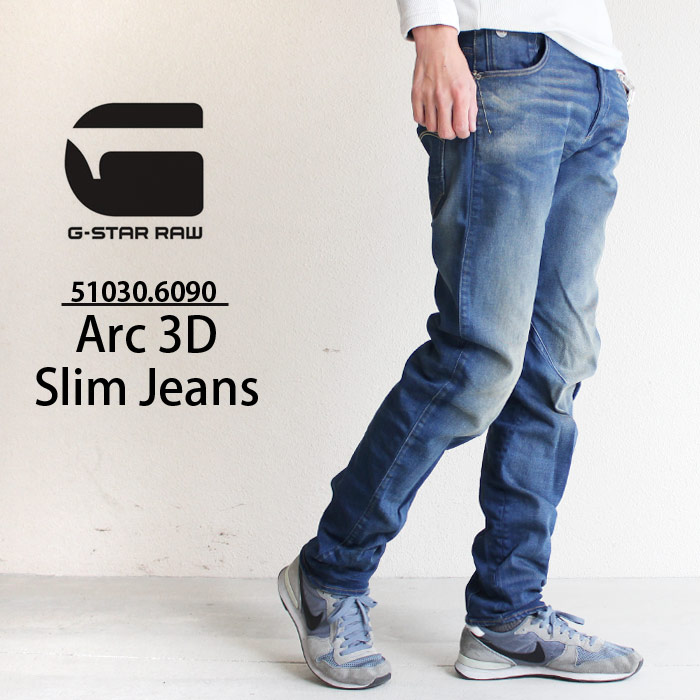 G-Star Arc Jeans g-star raw ジースターロウ arc 3d slim jeans arc slim jeans medium aged medium ray  didoh SWXZIOE