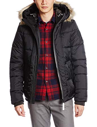 G-Star Winter Jackets g-star whistler hooded fur insulated winter jacket - raven - mens - 2xl JDHCXOU