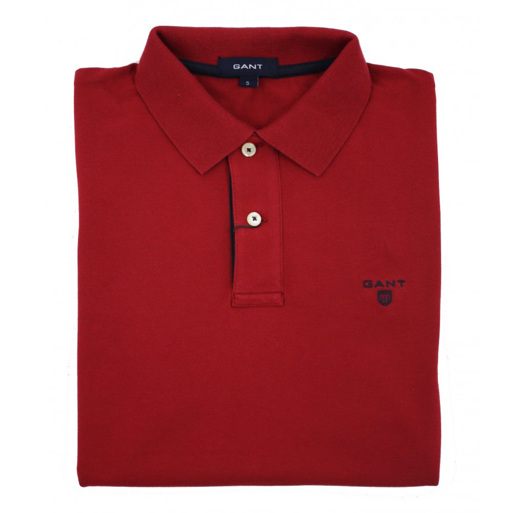 Gant polo shirts gant contrast collar pique ss rugger polo shirt | gibbs menswear VXXYWPC