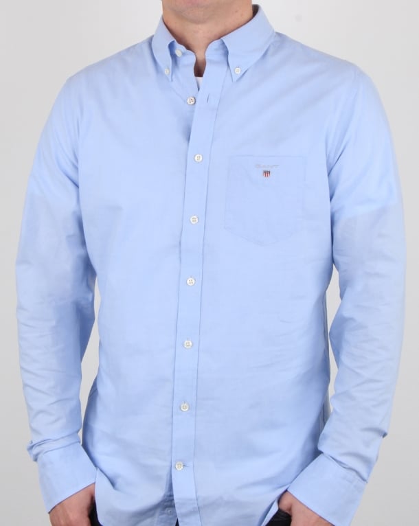 GANT SHIRTS gant broadcloth shirt hamptons blue YBFBLLN