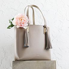 Handbags joy u0026 iman tassel chic leather handbag with popout insert NONRMYJ