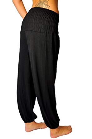 Harem pants for ladies oriental womens harem pants aladdin trousers ladies baggy pants, black OARKUUF
