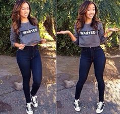 high waist jeans with crop top high waist jeans and crop tops jean outfits, casual outfits, cute outfits,  casual WZIGXFA