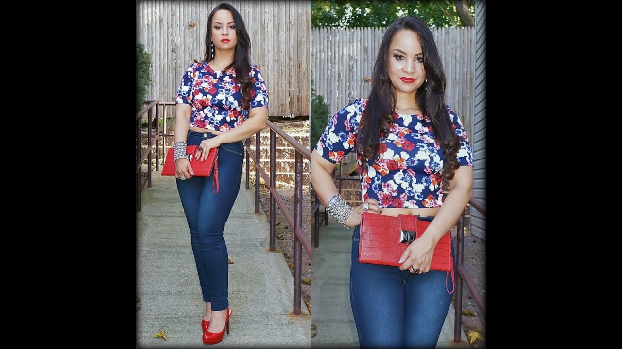 high waist jeans with crop top high waisted jeans outfit with crop top * stylo 150♥ - youtube MMXGBXU