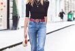 high waisted jeans outfit not sure what to wear with high-waisted jeans? check out 13 stylish outfit  ideas to PQJVWHW