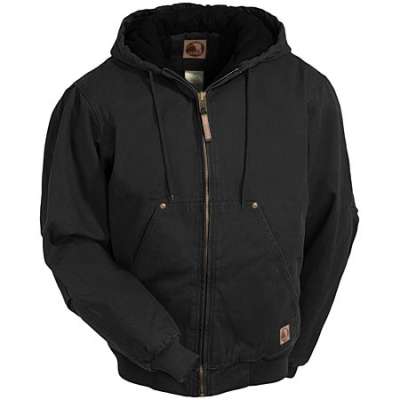 Hooded Jackets berne jackets: black hj51bk jacket TXRRUSG
